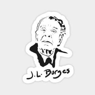 Portrait of Jorge Luis Borges Sticker